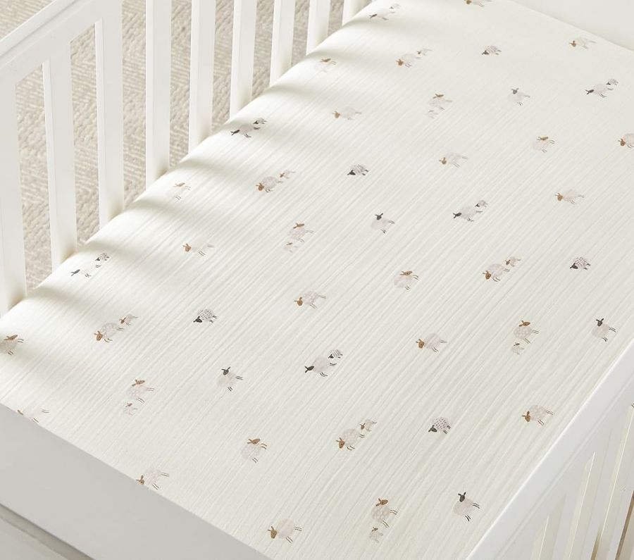 Pottery Barn Kids Pottery Barn Kids Organic Muslin Crib Sheet