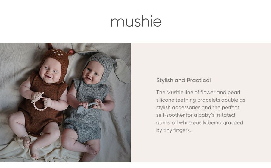Mushie Mushie Silicone Flower Teether Bracelet — baby & kids product