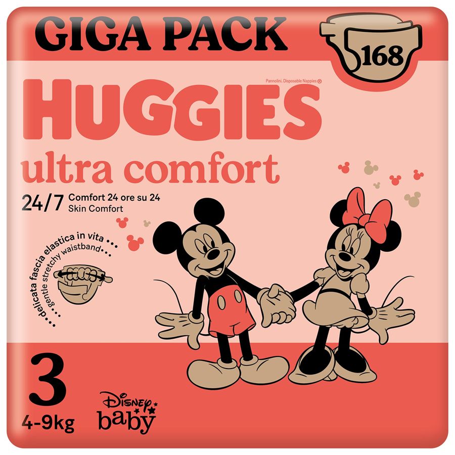Huggies Huggies Ultra Comfort Size 3 (5-9 kg), 168 pcs — baby & kids product