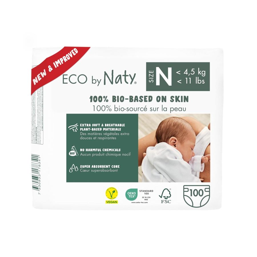 Eco by Naty Eco by Naty Eco Nappies Size 1 (2-5 kg), 100 pcs — baby & kids product