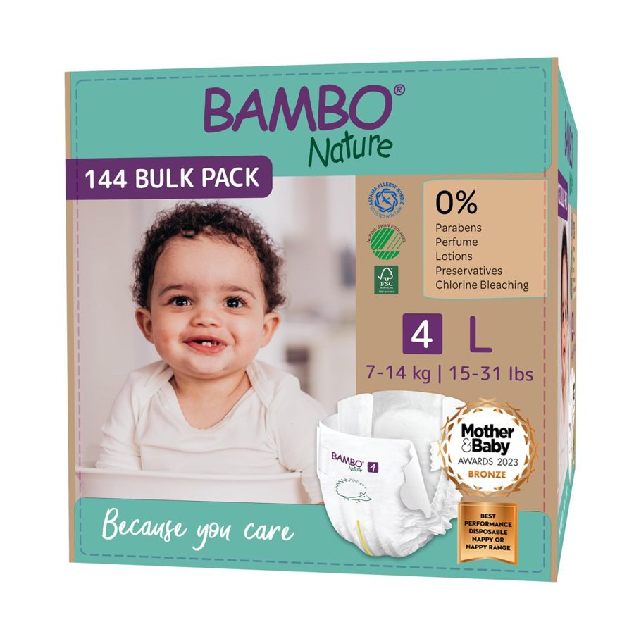 Bambo Nature Bambo Nature Eco Nappies Size 2 (3-6 kg), 132 pcs — baby & kids product