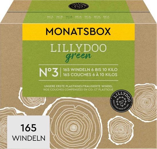 Lillydoo Lillydoo Green Nappies Size 3 (6-10 kg), 165 pcs — baby & kids product
