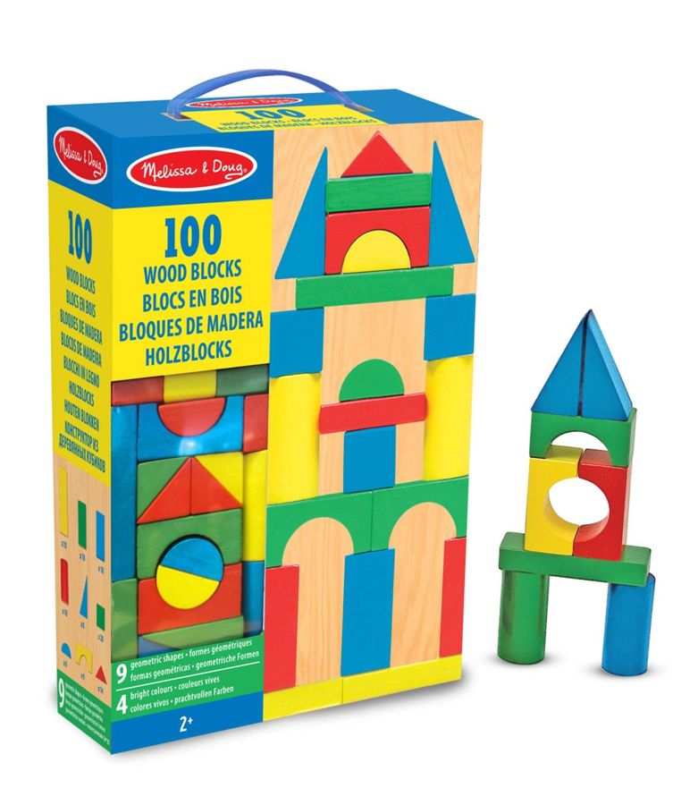 Melissa & Doug Melissa & Doug Wooden Building Blocks Set (100 pcs) — baby & kids product