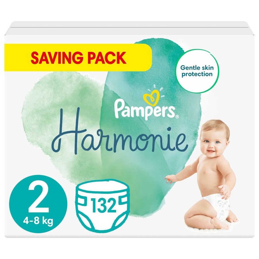 Pampers Pampers Harmonie Size 2 (4-8 kg), 132 pcs — baby & kids product