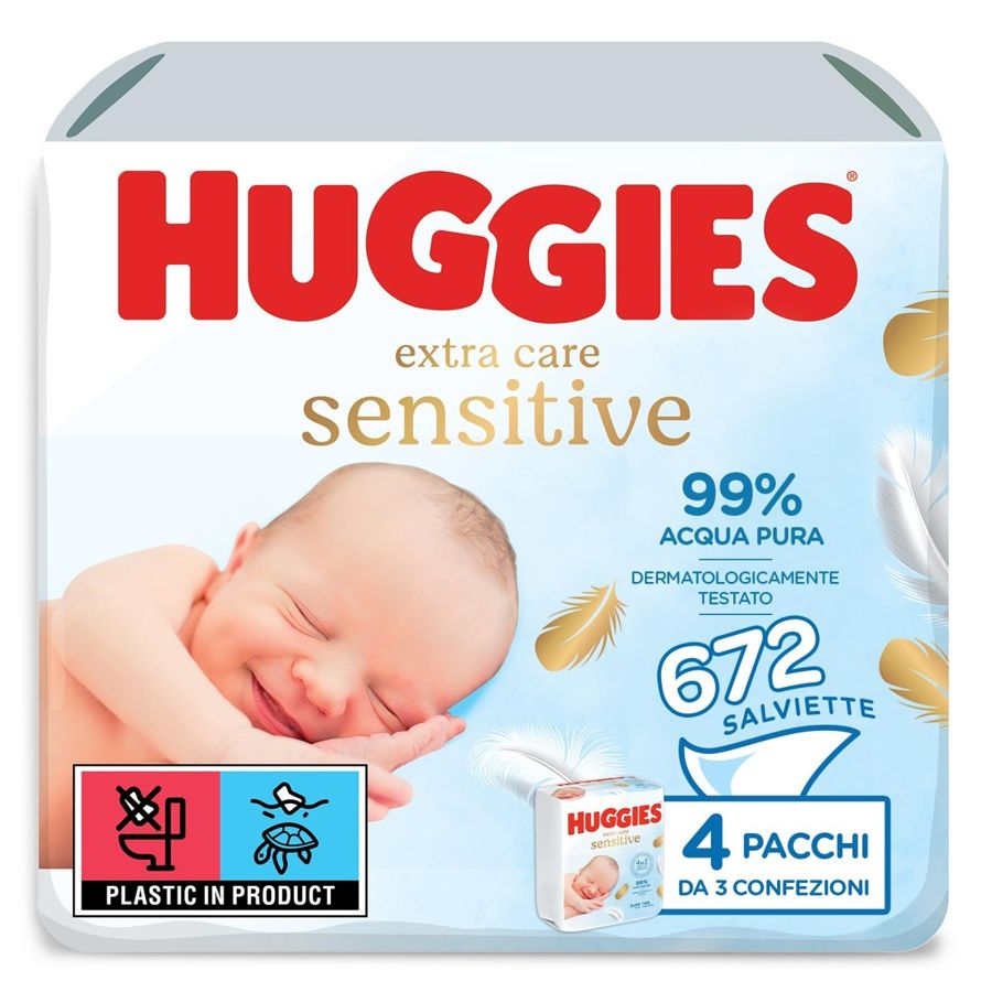 Huggies Huggies Pure Extra Care Baby Wipes (12x56, 672 pcs) — baby & kids product